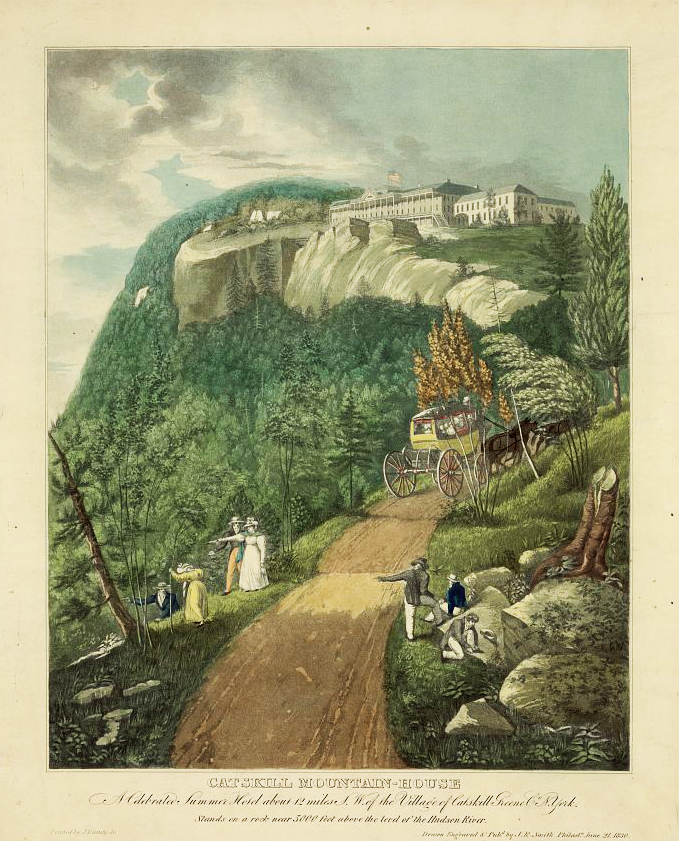 A celebrated summer hotel about 12 miles S.W. of Catskill Village, Greene Co., NY. Engraver: John Rubens Smith, Philada. LOC: 95511202.