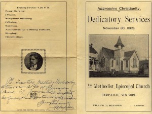 1902 Methodist Dedication Bulletin.