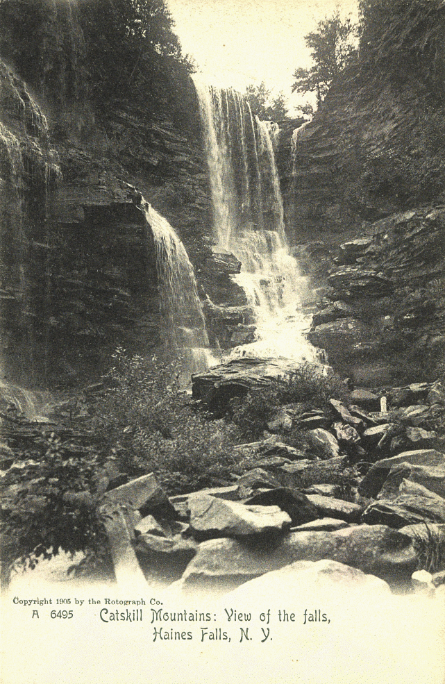 View of Haines Falls, Catskill Mountains, NY, 1905. LOC: 2025670780.