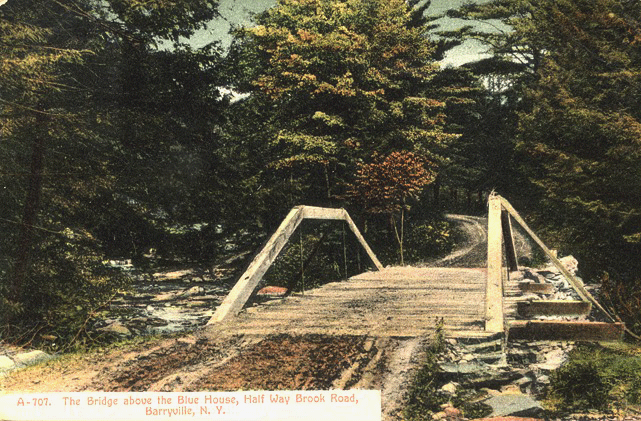 The Bridge above the Blue House, Halfway Brook Road, Barryville, 1911.