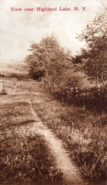 1914 View near Highland Lake, NY.