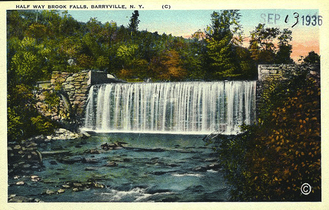 Halfway Brook Falls, Barryville, 1936.