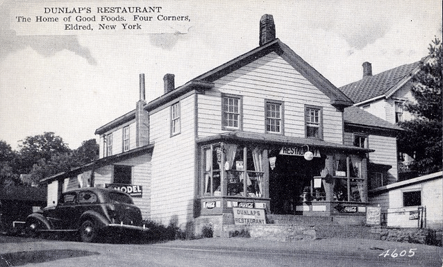 Dunlap's Restaurant, Four Corners, Eldred, 1939.