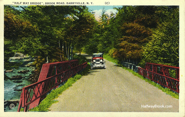 Halfway Bridge on Brook Road, Barryville, NY, 1947.