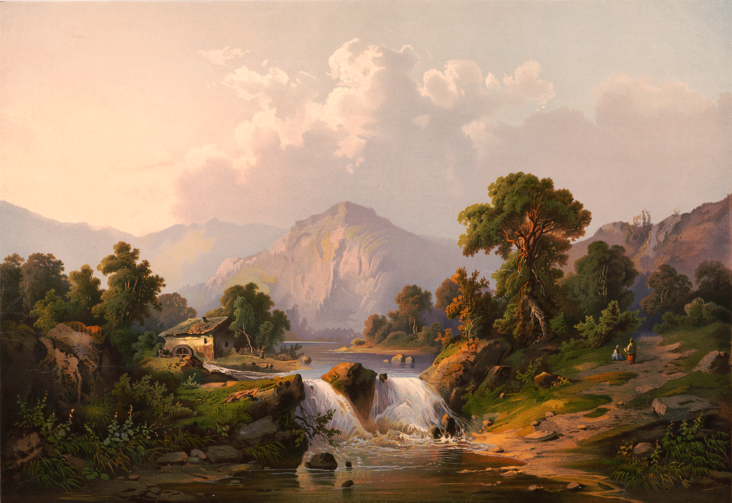 Scene in the Catskills. Caldwell & Co. Chromolithograph, c.1872. Library of Congress Prints and Photographs Division: 2018756891; 59122.