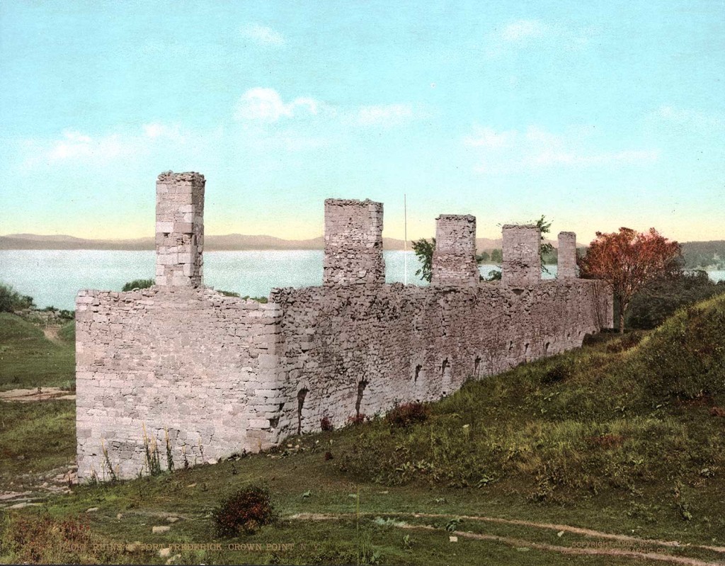 Ruins of Fort Crown Point, a British fort on Lake Champlain, Crown Point, New York. Pub: Detroit Photographic Co. 1902; Photochrom prints: LOC: 18215u.