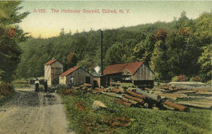 Holloway (Halfway Brook?) Sawmill, Eldred, NY Postcard.