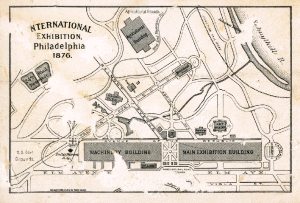 Map of the International Exhibition, Philadelphia, 1876.