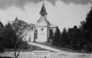 Eldred Methodist Church on the west side of the village that Lon and Aida Austin attended.