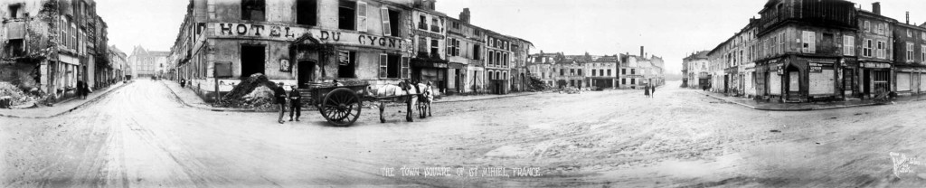 Town Square of St. Mihiel, France, 1918. Photo: Schutz Group Photographers. Library of Congress, Prints and Photographs Division: Call Number LOT 6944 no. 15 (OSE); 6a35216u.