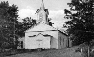 Old photo of Eldred's Congregational Church built in 1835.