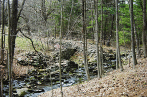 Stone walls where the mill used to be, courtesy of CLB.