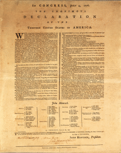 Declaration of Independence printed in Baltimore, Maryland, by Mary Katharine Goddard, January 18, 1777. United States and Continental Congress Broadside Collection: Library of Congress: 90898037.