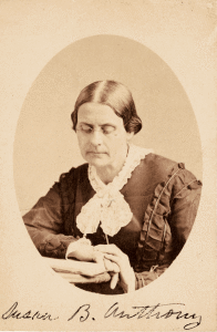 Susan B. Anthony was a friend of Julia and Abby Smith. Mathew B. Brady, Sarony & Co., ca. 1870. LOC: 58269.